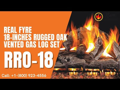 Real Fyre 18-inches Rugged Oak Vented Gas Log Set RRO-18