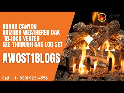Grand Canyon Arizona Weathered Oak 18-inch Vented See-Through Gas Log Set AWOST18LOGS
