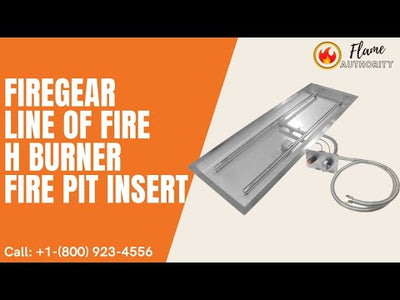 Firegear Line Of Fire 30" H Burner Fire Pit Insert LOF-30LHTMSI-N