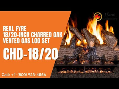 Real Fyre 18/20-inch Charred Oak Vented Gas Log Set - CHD-18/20
