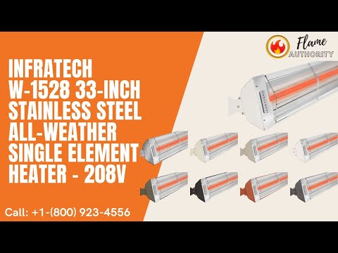 Infratech W-1528 33-inch Stainless Steel All-Weather Single Element Heater - 208V