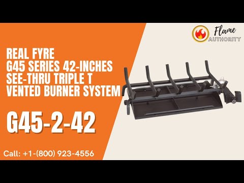 Real Fyre G45 Series 42-inches See-Thru Triple T Vented Burner System G45-2-42