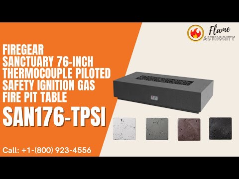 Firegear Sanctuary 76-inch Thermocouple Piloted Safety Ignition Gas Fire Pit Table - SAN176-TPSI