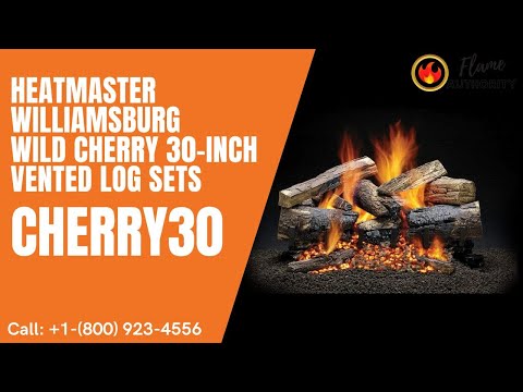 Heatmaster Williamsburg Wild Cherry 30-Inch Vented Log Sets CHERRY30