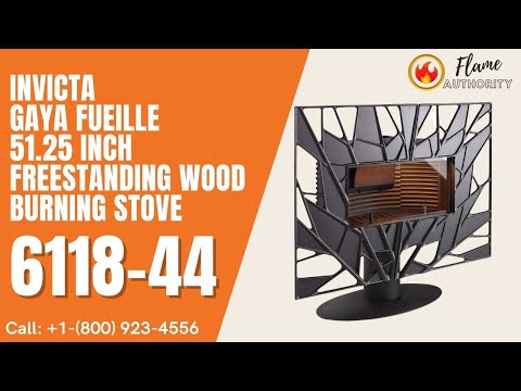 Invicta Gaya Fueille 51.25 Inch Freestanding Wood Burning Stove - 6118-44