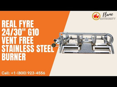Real Fyre 24/30" G10 Vent Free Stainless Steel Burner G10-24/30-SS