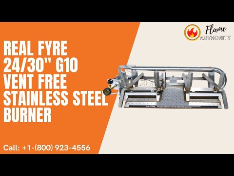 Real Fyre 24/30" G10 Vent Free Stainless Steel Burner G10-24/30-SS