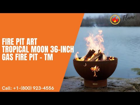 Fire Pit Art Tropical Moon 36-inch Gas Fire Pit - TM