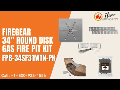 Firegear 34" Round Disk Gas Fire Pit Kit FPB-34SF31MTN-PK