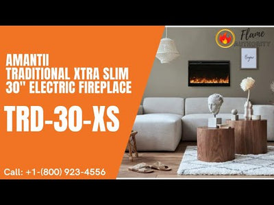 Amantii Traditional Xtra Slim 30" Electric Fireplace TRD-30-XS