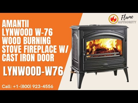 Amantii Lynwood W-76 Wood Burning Stove Fireplace with Cast Iron Door Lynwood-W76