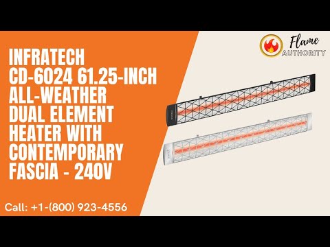 Infratech CD-6024 61.25-inch All-Weather Dual Element Heater with Contemporary Fascia - 240V
