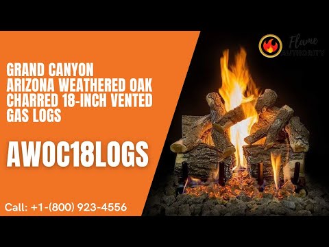 Grand Canyon Arizona Weathered Oak Charred 18-inch Vented Gas Logs AWOC18LOGS
