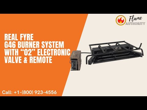 Real Fyre G46 18/20-inches Burner System with “02” Electronic Valve & Remote G46-18/20-02