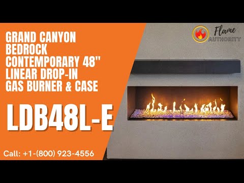 Grand Canyon Bedrock Contemporary 48" Linear Drop-In Gas Burner & Case LDB48L-E