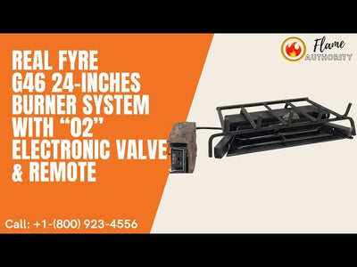 Real Fyre G46 24-inches Burner System with “02” Electronic Valve & Remote G46-24-02