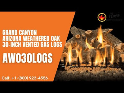 Grand Canyon Arizona Weathered Oak 30-inch Vented Gas Logs AWO30LOGS