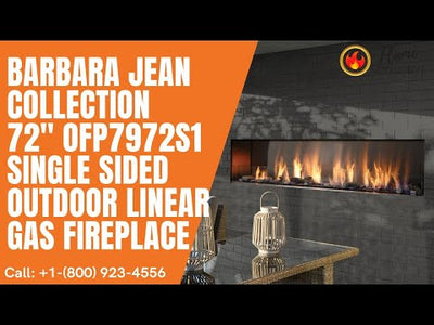 Barbara Jean Collection 72" OFP7972S1 Single Sided Outdoor Linear Gas Fireplace