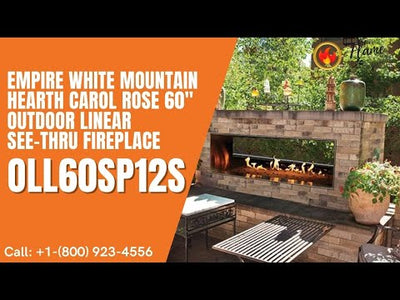 Empire White Mountain Hearth Carol Rose 60" Outdoor Linear See-Thru Fireplace OLL60SP12S