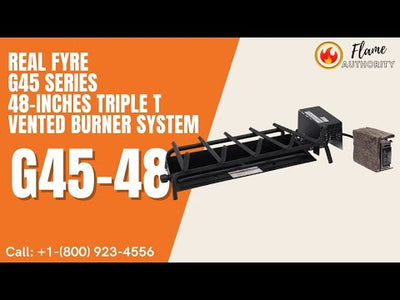 Real Fyre G45 Series 48-Inches Triple T Vented Burner System G45-48