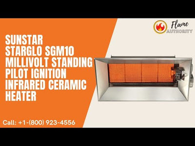 SunStar StarGlo SGM10 Millivolt Standing Pilot Ignition Infrared Ceramic Heater