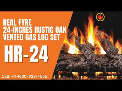 Real Fyre 24-inches Rustic Oak Vented Gas Log Set HR-24