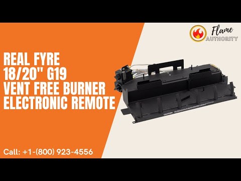 Real Fyre 18/20" G19 Vent Free Burner Electronic Remote G19A-18/20-01V