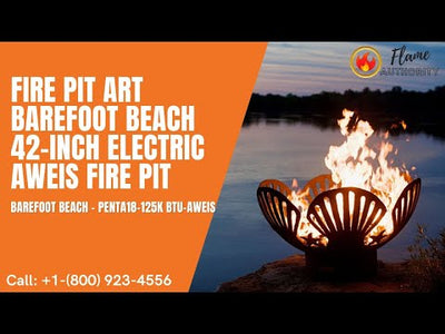 Fire Pit Art Barefoot Beach 42-inch Electric AWEIS Fire Pit Barefoot Beach - PENTA18-125K BTU-AWEIS