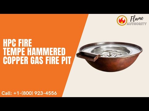 HPC Fire Tempe Hammered Copper Gas Fire Pit TEMP31W-MLFPK