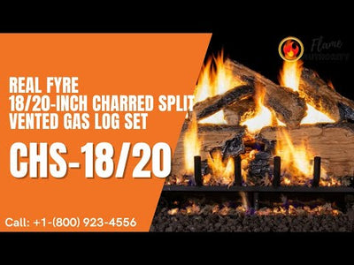 Real Fyre 18/20-inch Charred Split Vented Gas Log Set - CHS-18/20