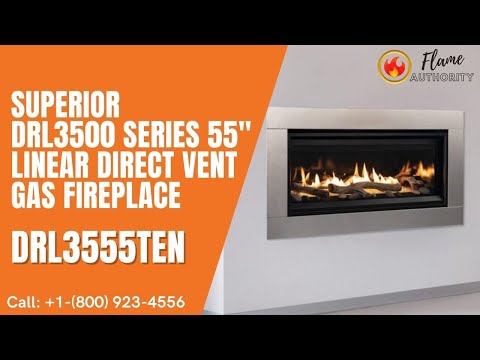 Superior DRL3500 Series 55" Linear Direct Vent Gas Fireplace DRL3555TE ...