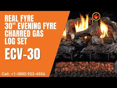 Real Fyre 30" Evening Fyre Charred Gas Log Set ECV-30