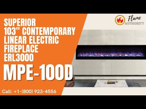 Superior 103" Contemporary Linear Electric Fireplace ERL3000 MPE-100D