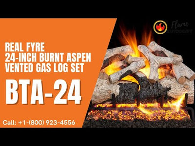 Real Fyre 24-inch Burnt Aspen Vented Gas Log Set - BTA-24