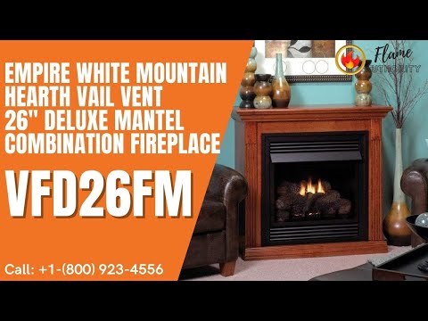 Empire White Mountain Hearth Vail Vent 26" Deluxe Mantel Combination Fireplace VFD26FM