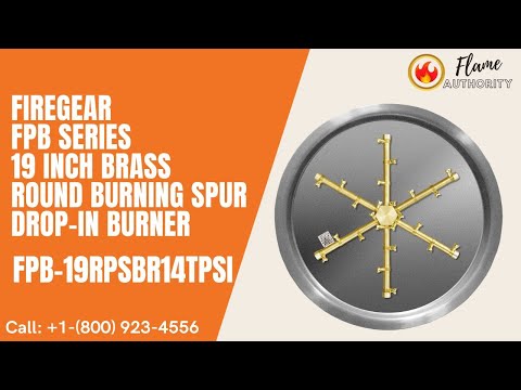 Firegear FPB Series 19 inch Brass Round Burning Spur Drop-In Burner FPB-19RPSBR14TPSI