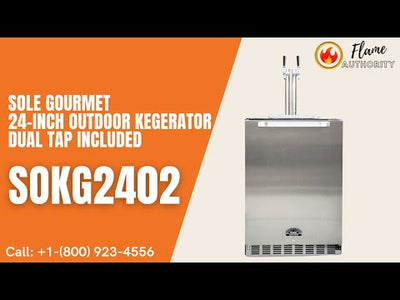 Sole Gourmet 24-inch Outdoor Kegerator Dual Tap Included SOKG2402