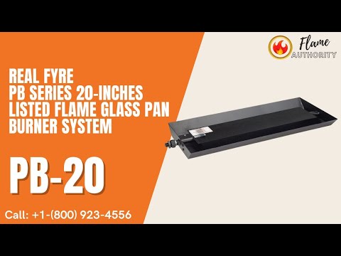 Real Fyre PB Series 20-inches Listed Flame Glass Pan Burner System PB-20