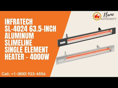 Infratech SL-4024 63.5-inch Aluminum Slimline Single Element Heater - 4000W