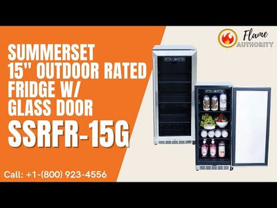 Summerset 15" Outdoor Rated Fridge w/Glass Door SSRFR-15G