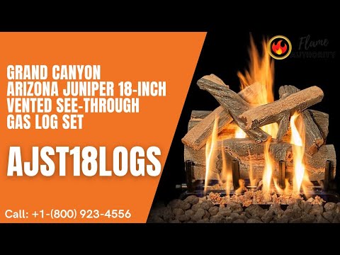 Grand Canyon Arizona Juniper 18-inch Vented See-Through Gas Log Set AJST18LOGS