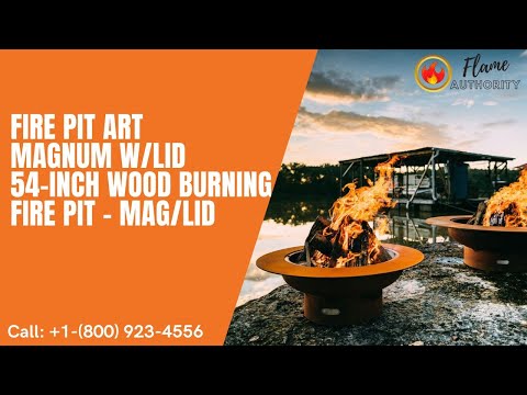 Fire Pit Art Magnum w/lid 54-inch Wood Burning Fire Pit - MAG/LID