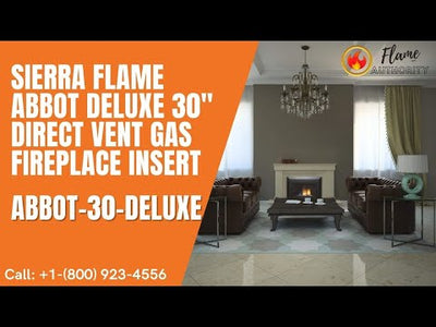 Sierra Flame Abbot Deluxe 30" Direct Vent Gas Fireplace Insert ABBOT-30-DELUXE