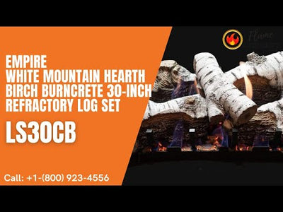 Empire White Mountain Hearth Birch Burncrete 30-inch Refractory Log Set LS30CB