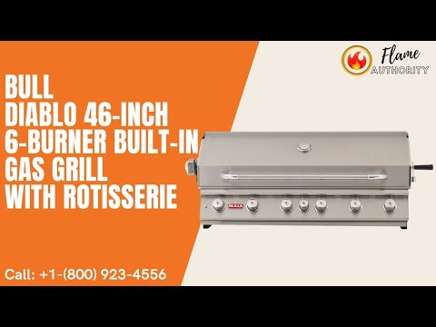 Bull Diablo 46-Inch 6-Burner Built-In Gas Grill With Rotisserie