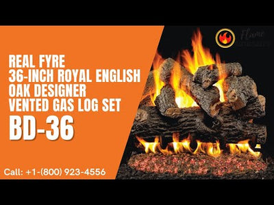 Real Fyre 36-inch Royal English Oak Designer Vented Gas Log Set BD-36