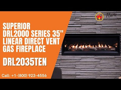Superior DRL2000 Series 35" Linear Direct Vent Gas Fireplace DRL2035TEN