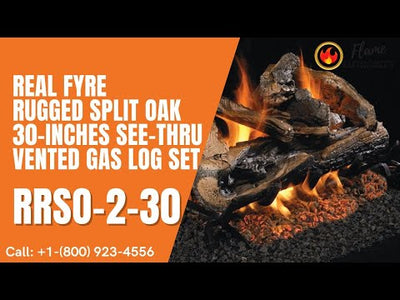 Real Fyre  Rugged Split Oak 30-inches See-Thru Vented Gas Log Set RRSO-2-30