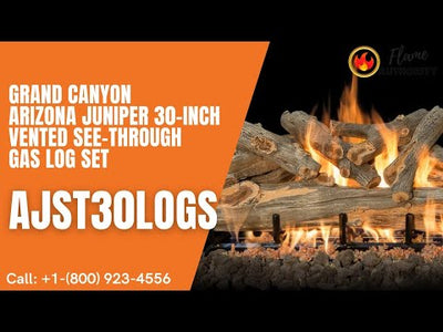 Grand Canyon Arizona Juniper 30-inch Vented See-Through Gas Log Set AJST30LOGS