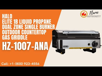 Halo Elite 1B Liquid Propane Dual Zone Single Burner Outdoor Countertop Gas Griddle HZ-1007-ANA